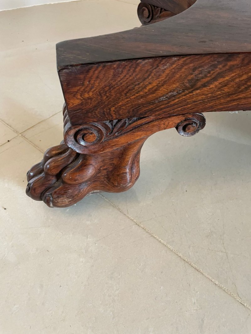 Fine Antique William IV Rosewood Card/Side Table - Image 9